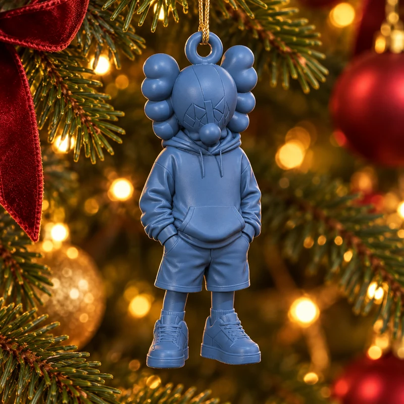Ёлочная игрушка «Персонаж в оранжевом худи»